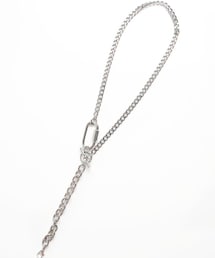 Y's | BRASS 2 DOUBLE CHAIN CHOKER(SILVER)(アクセサリー)