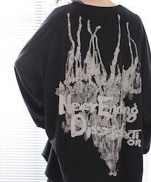 Yohji Yamamoto POUR HOMME | 2018ss 丸長顔抜XLT A(BLACK)(Tシャツ/カットソー)