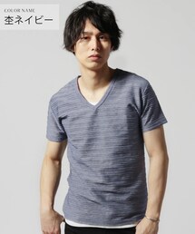 (NEVER)Acquiesce | タックボーダーTシャツ(Tシャツ/カットソー)