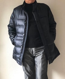 IL FARO | 京鴨フェザー ライトダウンジャケット(ネイビー)(ダウンジャケット/コート)