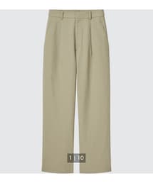 UNIQLO | リネンブレンドタックワイドパンツ（丈標準67～69cm）(パンツ)
