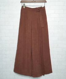 to blossom | ベルト付きサイドプリーツのピーチワイドパンツ(パンツ)