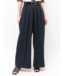 TONAL | ベルト付タックデザインワイドパンツ(その他パンツ)