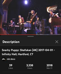 Shofukan (live@Infinity Hall) / Snarky Puppy | Jazz Fusion (2017)(音楽/本・雑誌)