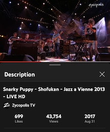 Shofukan (live@Jazz a Vienne 2013) / Snarky Puppy | Jazz Fusion (2013)(音楽/本・雑誌)