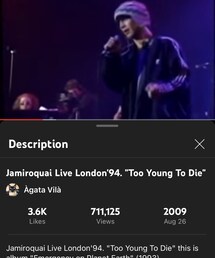 Too Young To Die (live in London ‘94) / Jamiroquai | Acid Jazz (1994)(音楽/本・雑誌)
