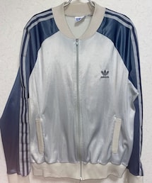 VINTAGE | 80s adidas Bi-Color ATP Blue Gray × Silver Gray (USA製)(ブルゾン)