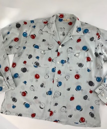 VINTAGE | 50s Atomic Pattern Rayon Shirt [USA製](シャツ/ブラウス)