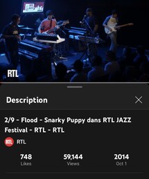 Flood (live@RTL JAZZ Fes 2014) / Snarky Puppy | Jazz Fusion (2014)(音楽/本・雑誌)