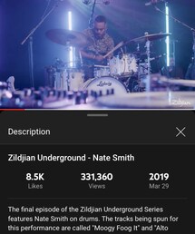 Zildjian Underground- Nate Smith | Jazz Fusion (2019)(音楽/本・雑誌)