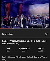 Whatever (Live @Jools Holland) / Oasis |  UK Rock / Britpop (1995)(音楽/本・雑誌)