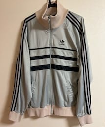 VINTAGE | *RARE* 80s adidas High-neck Track Jacket (USA製)(ブルゾン)