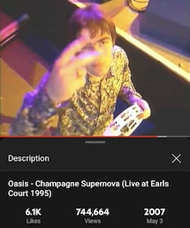 Champagne Supernova (live@Earls Court)/Oasis | Britpop / UK Rock (1995)(音楽/本・雑誌)