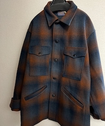 VINTAGE | 70s PENDLETON Virgin Wool Ombré Check Mackinaw Jacket (USA製)(カバーオール)