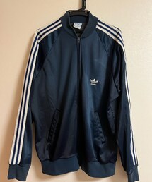 VINTAGE | 80s VTG adidas Navy Track Jacket (USA製)(ブルゾン)