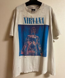 VINTAGE | 1992 NIRVANA Bleached Sliver [1st Ed] Tee (giant by Teejays | 袖裾シングル)(Tシャツ/カットソー)