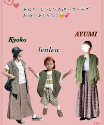 レオパコラボ🐆 | カーキのベストにレオパは間違いない‼︎きょんちゃんとれんれんと並ぶの嬉しいな♡ありがとうきょんちゃん😘🫶(ラッピングキット)