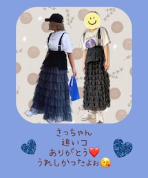 追いコ❤️ | さっちゃんがオソロのベストで追いコーデしてくれました😆私着てるの見て買ったとか嬉しいな😘🫶(ラッピングキット)