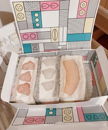 マジサンド🥪 | 息子がフルーツサンドにハマっていて、買いに行きました🥪梨とアールグレイのパンがめちゃくちゃ美味しかった🤤(その他)