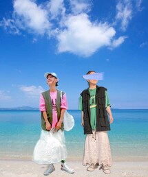 並んでみた🙈💙 | いつか島に行ってみたいなぁ🏝(ラッピングキット)