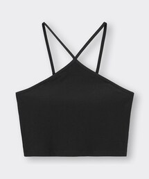 GU | ブラフィールクロップドホルターネックキャミソール　M(キャミソール)