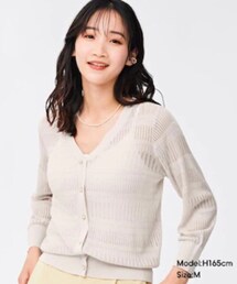 GU | 透かし編みカーディガン(7分袖)Z(カーディガン/ボレロ)