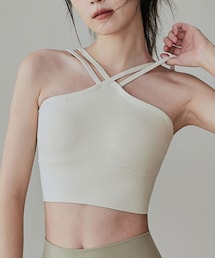 ZOMIGEN | ZOMIGEN｜ダブルストラップ スポブラ 美シルエット　ホワイト　M(キャミソール)