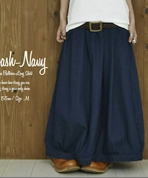 PAOPAO | デニム サーカス バルーン ロングスカート(デニムスカート)