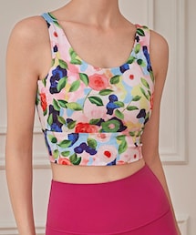 ZOMIGEN | ZOMIGEN｜カラフル花柄ヨガタンク 夏ヨガブラ　S(キャミソール)