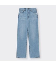 GU | ハイライズストレートジーンズ+EC(丈長め80cm)(デニムパンツ)
