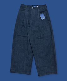 Levi's | BLUETAB™ ワイドプリーツ CROP ジーンズ ブラック(デニムパンツ)