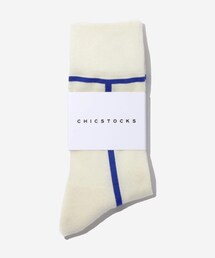 CHICSTOCKS | シックストックス アイボリーxブルー(ソックス/靴下)