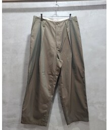roundabout | T/R Twill 2tuck Pants / Olive(パンツ)