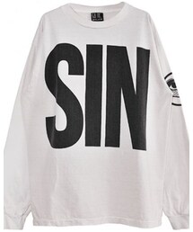 SAINT MICHAEL | LS TEE_SIN/WHITE(Tシャツ/カットソー)