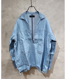 MINUS | Name:MILITARY PULL(TENCEL DEMIM)(シャツ/ブラウス)