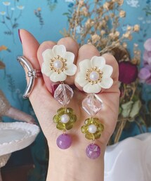 gomesu | GARDEN white ピアス(ピアス（両耳用）)