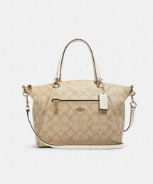COACH | プレーリー サッチェル シグネチャー キャンバス ライト　カーキ／チョーク(ショルダーバッグ)
