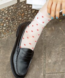 靴下屋 | 011132745_04 チュールハートショートソックス(ソックス/靴下)