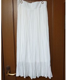 persodea | ロング丈 ギャザースカート ホワイト(スカート)