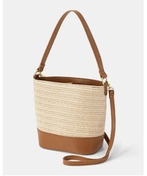 GU | ザツザイバスケットバッグ ベージュ/ブラウン(かごバッグ)