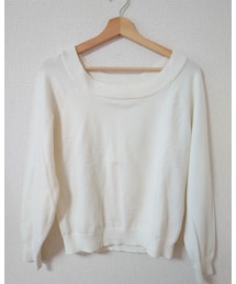 INGNI | 長袖 薄手 ニット ホワイト(ニット/セーター)