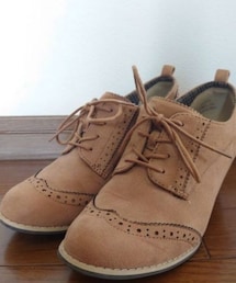 no brand | レースアップ ショートブーツ キャメル(ブーティ)
