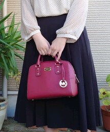 Win Heart | ミモレ丈 タック入フレアスカート ブラック(スカート)