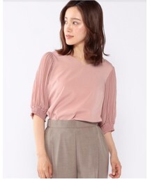 MISCH MASCH | 袖消しプリーツブラウス(シャツ/ブラウス)