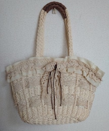 no brand | かご編み ハンドバッグ ベージュ(かごバッグ)