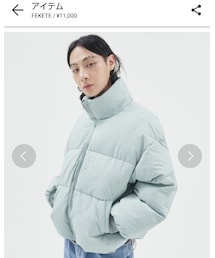 FEKETE | FEKETE MADE BACK LOGO STRING SHORT ECO DOWN JACKET(ダウンジャケット/コート)