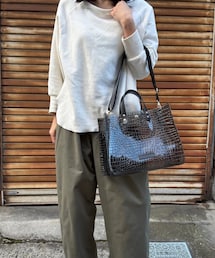 The Container Shop | crocodile clear grey L(トートバッグ)
