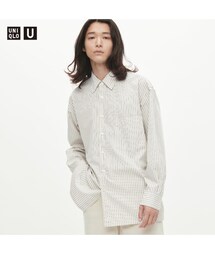 UNIQLO | オーバーサイズストライプシャツ(シャツ/ブラウス)