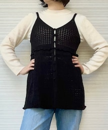 GU | 透かし編みニットキャミソールチュニック(トップス)