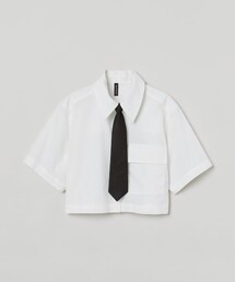 H&M | ボクシーシャツ&ネクタイ(シャツ/ブラウス)